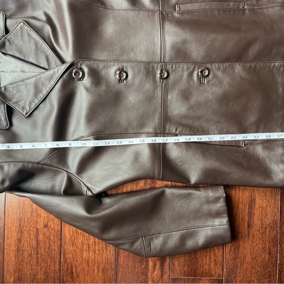 Buttery Soft Brown Leather jacket blazer Croftt & Barrow light Fall - Picture 2 of 12